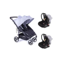 Duo Poussette Double Easy Twin 3S Light + 2 Coques Auto Luna BABY MONSTERS : Comparateur, Avis, Prix